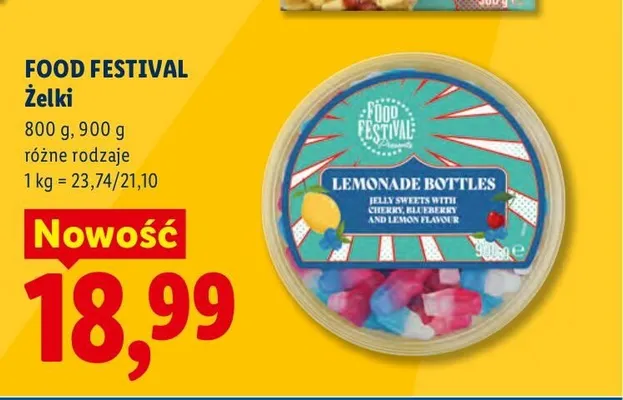 Żelki Lemonade Bottles Food Festival promocja w Lidl