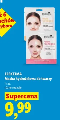 Maska hydrożelowa do twarzy efekitma promocja w Lidl