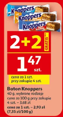 Baton Knoppers wybrane rodzaje promocja w Auchan