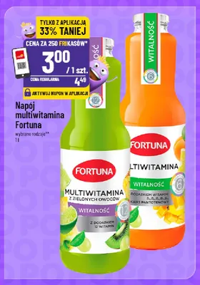 Napój multiwitamina Fortuna z zielonych owoców Witalność promocja w POLOmarket