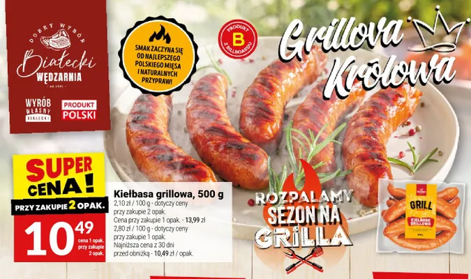 Kiełbasa grillowa Białecki promocja w Twój Market