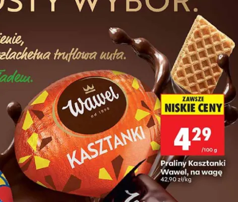 Praliny Kasztanki Wawel na wagę promocja w Biedronka