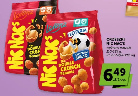 Orzeszki Nic Nac's Lorenz The Double Crunch Peanuts promocja w ABC