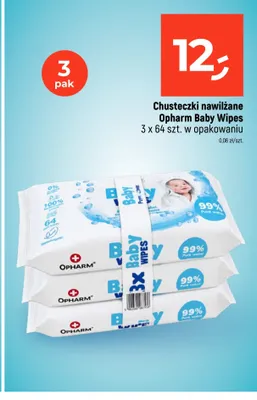 Chusteczki nawilżane Opharm Baby Wipes 3-pak promocja w Dealz