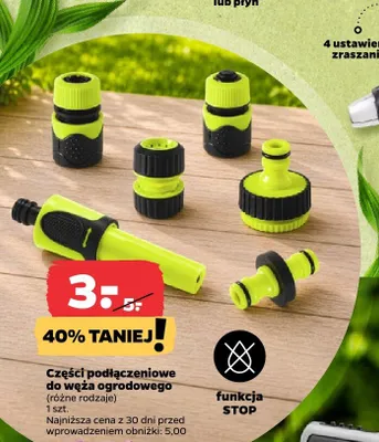 Części podłączeniowe do węża ogrodowego promocja w Netto