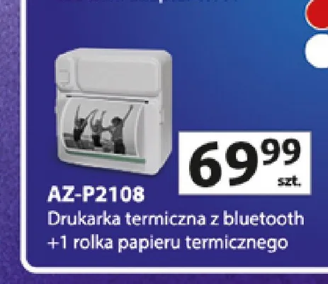 Drukarka termiczna z bluetooth Vakoss AZ-P2108 promocja w Auchan