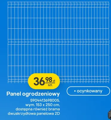 Panel ogrodzeniowy ocynkowany promocja w Castorama