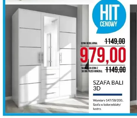 Szafa Bali 3D promocja w Abra Meble