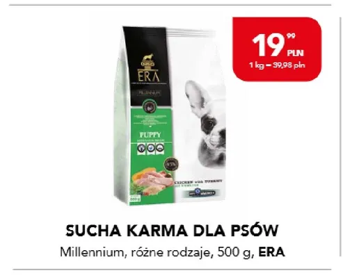 Sucha karma dla psów Millennium Era promocja w Aquael zoo