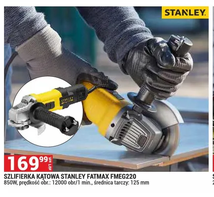 Szlifierka kątowa Stanley Fatmax FMEG220 promocja w Merkury Market