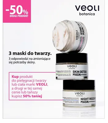 Maska do twarzy Skin Detox Mask Veoli Botanica promocja w Hebe