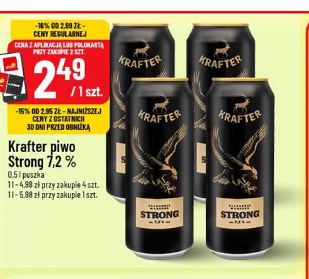 Piwo Krafter Strong 7,2% promocja w POLOmarket