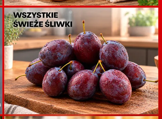 Świeże śliwki promocja w Biedronka