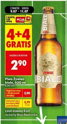 Piwo Żywiec Białe promocja w Biedronka