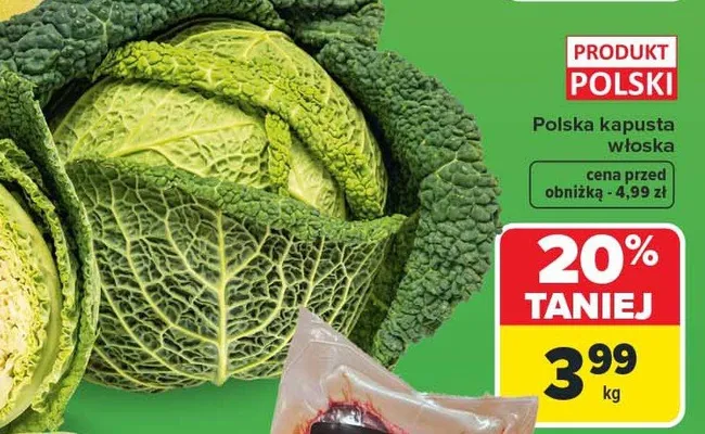 Polska kapusta włoska Carrefour promocja w Carrefour