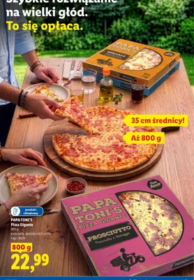 Pizza Papa Toni's Pizza Gigante Prosciutto promocja w Lidl