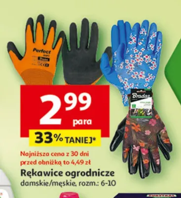 Rękawice ogrodnicze promocja w Auchan