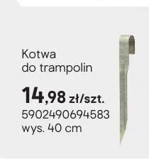Kotwa do trampolin promocja w Castorama