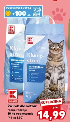Żwirek dla kotów K-Classic promocja w Kaufland