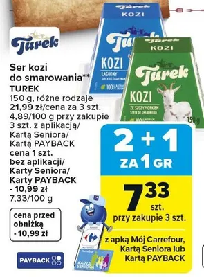 Ser kozi do smarowania promocja w Carrefour