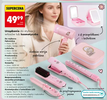 Bezprzewodowa szczotka prostująca promocja w Biedronka