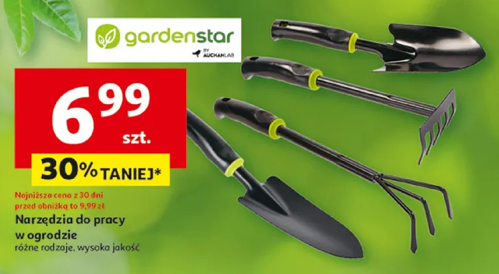 Narzędzia do pracy w ogrodzie promocja w Auchan
