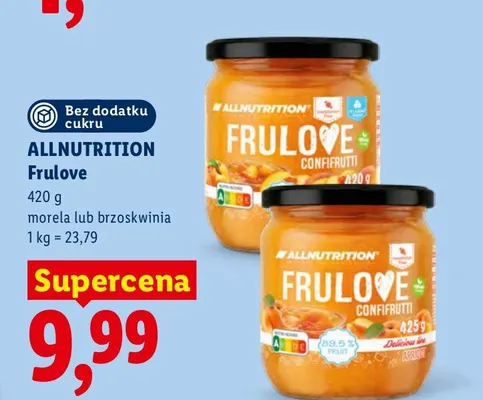 Frulove morela Allnutrition promocja w Lidl
