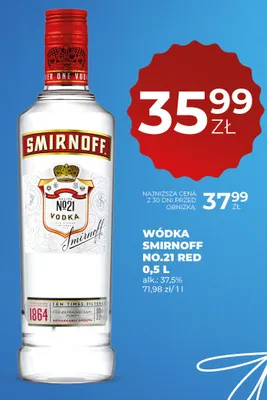 Wódka Smirnoff No.21 Red promocja w Duży Ben