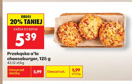 Przekąska a'la cheeseburger Biedronka promocja w Biedronka