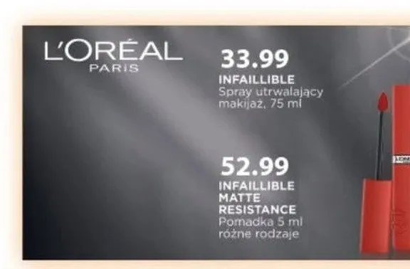 Spray utrwalający makijaż L'Oreal Paris Infaillible promocja w Drogerie Laboo