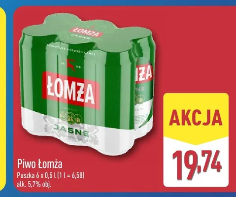 Piwo Łomża 6-pak 500 ml promocja w Aldi