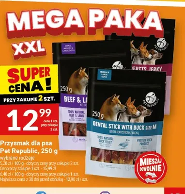 Przysmak dla psa Pet Republic Beef & Lamb promocja w Twój Market