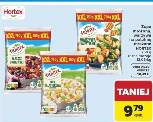 Zupa mrożona, wybrawa na patelnię mrożone różne rodzaje promocja w Carrefour Market