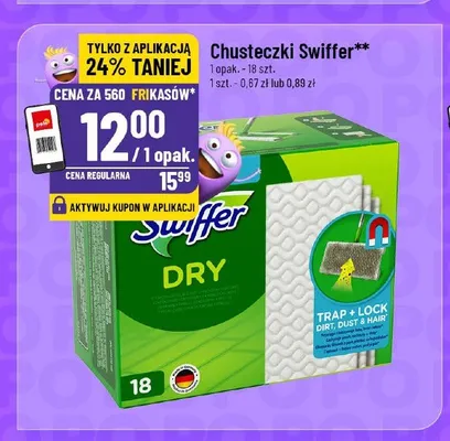 Chusteczki Swiffer Dry promocja w POLOmarket