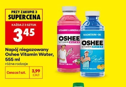 Napój niegazowany Oshee Vitamin Water Magnesium + B6 promocja w Biedronka