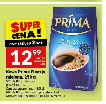 Kawa Prima Finezja mielona promocja w Twój Market