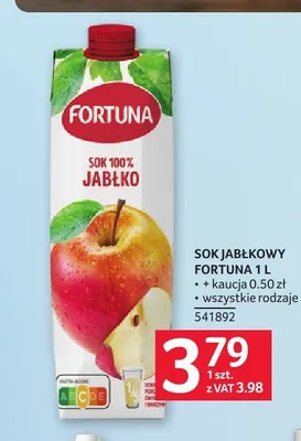 Sok jabłkowy Fortuna promocja w Selgros