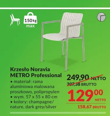 Krzesło Noravia METRO Professional promocja w Makro