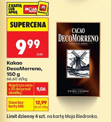 Kakao extra ciemne promocja w Biedronka