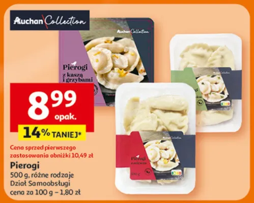Pierogi różne rodzaje promocja w Auchan