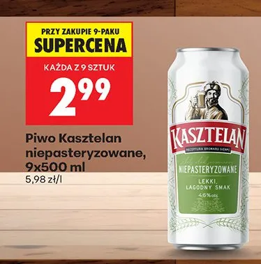 Piwo niepasteryzowane promocja w Biedronka