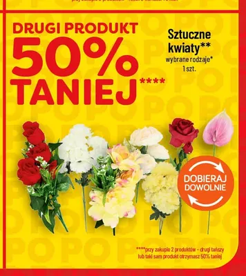 Sztuczne kwiaty promocja w POLOmarket