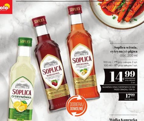 Wódka wiśnia, cytryna lub pigwa promocja w POLOmarket