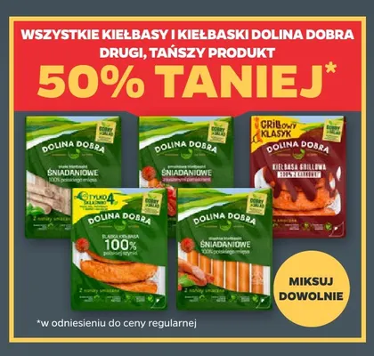 Kiełbasy i kiełbaski Dolina Dobra promocja w Netto