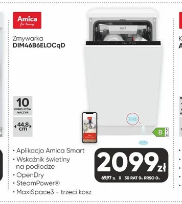 Zmywarka Amica DIM46B6ELOCqD promocja w Max Elektro