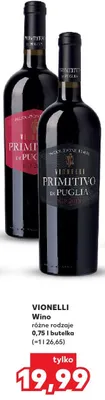 Wino Primitivo di Puglia promocja w Kaufland