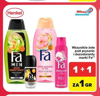 Dezodorant roll-on Fa Men Invisible Power promocja w Carrefour