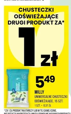 Uniwersalne chusteczki odświeżające Milly promocja w Drogerie Natura