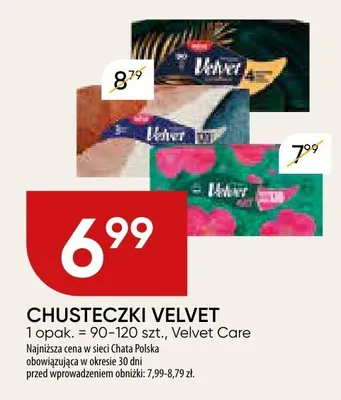 Chusteczki Velvet promocja w Chata Polska