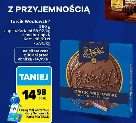 Torcik Wedlowski E.Wedel promocja w Carrefour